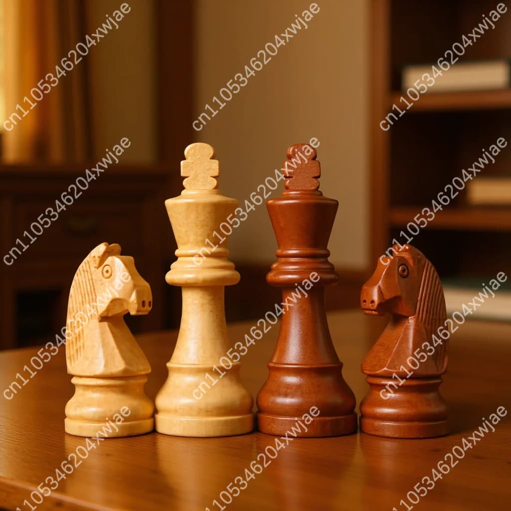Set di Scacchi Staunton Premium 3.5-3.75 Pollici, Pezzi in Legno Magnetici Pesati, Dimensioni Regolamentari per Tornei