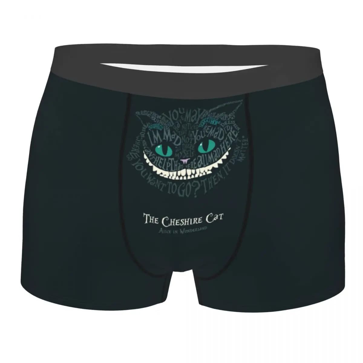 Personalized man boxer with funny Cheshire cat smile, soft and comfortable