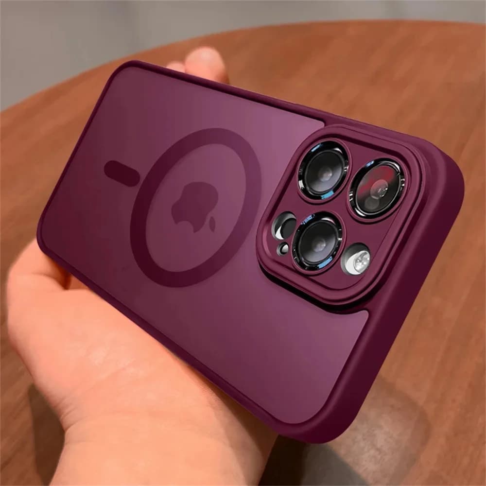 Protective lens case for iPhone 11 12 13 Proa Mx mini 15 16 Plus iPhone 16 15 14 Wireless charging cover Magsafe opaque translucent