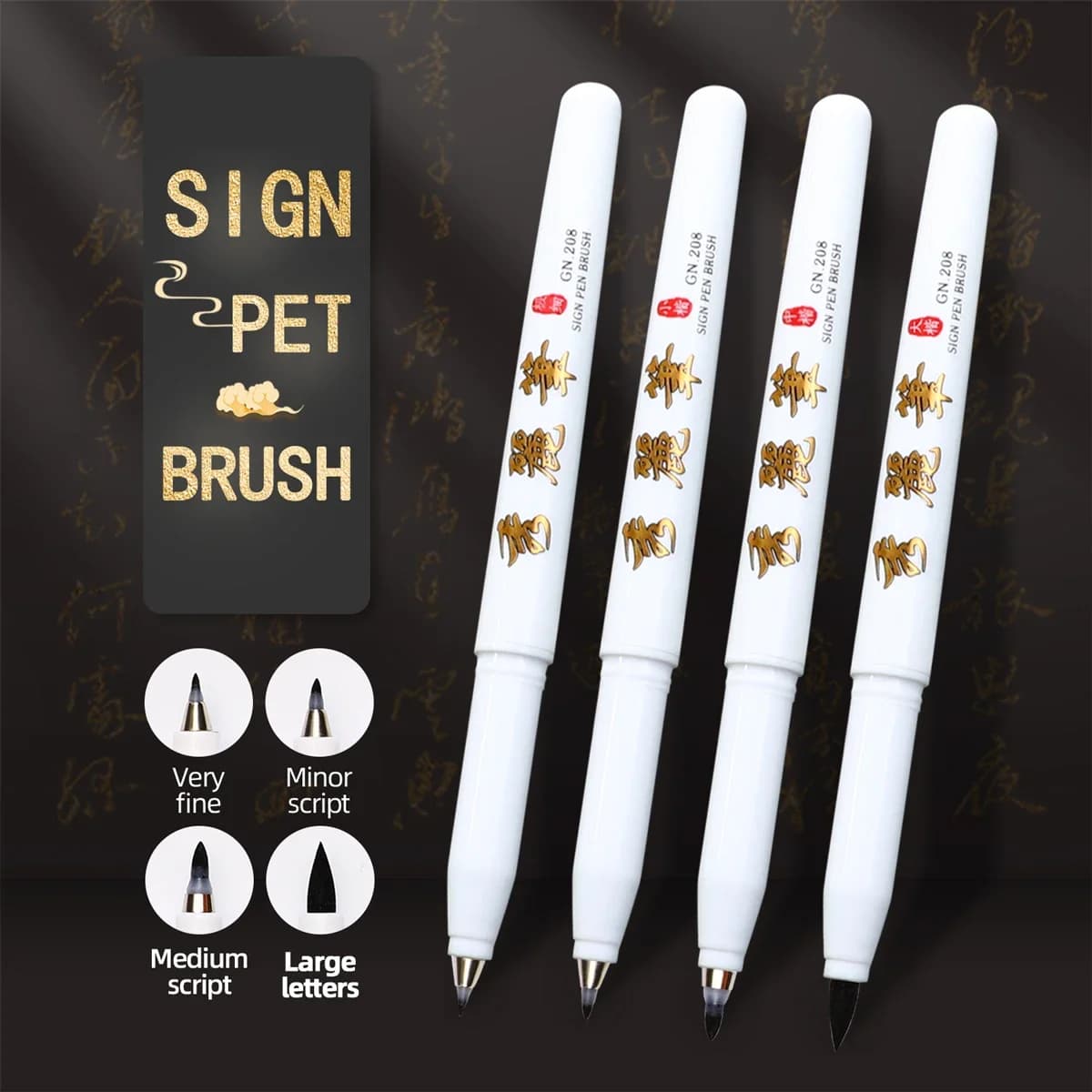 3/1pcs Brush Pen Hand Lettering Calligraphy Pen Set Drawing Writing Signature Learning Extra Fine Markers Art Supplies School