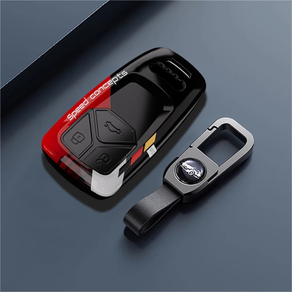ABS Chiave A Distanza Dell'automobile Caso Della Copertura Borsette Per Audi A4 B9 A5 A6 8S 8W Q5 Q7 4M S4 S5 S7 TT TTS TFSI RS Protezione Fob Keyless
