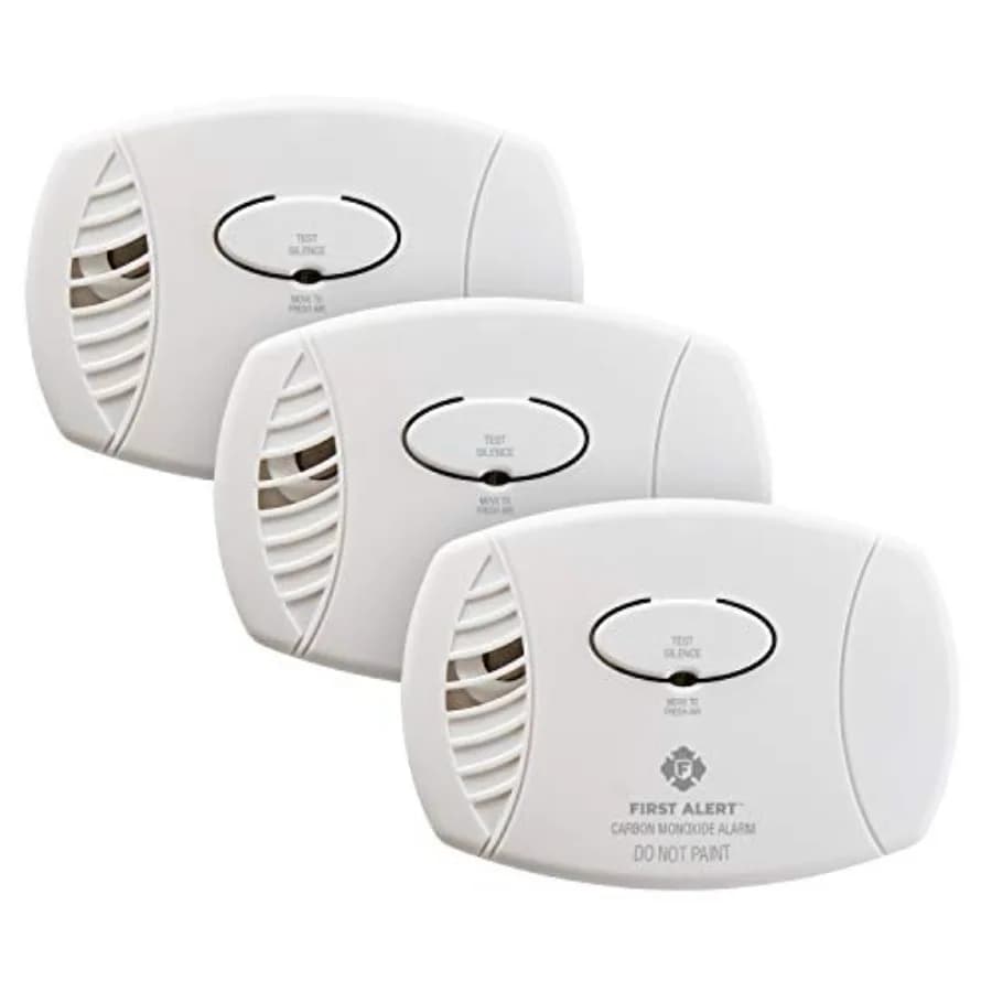 Rilevatore di Monossido di Carbonio CO400-3 a Batteria, Bianco, Confezione da 3 -CO400-3