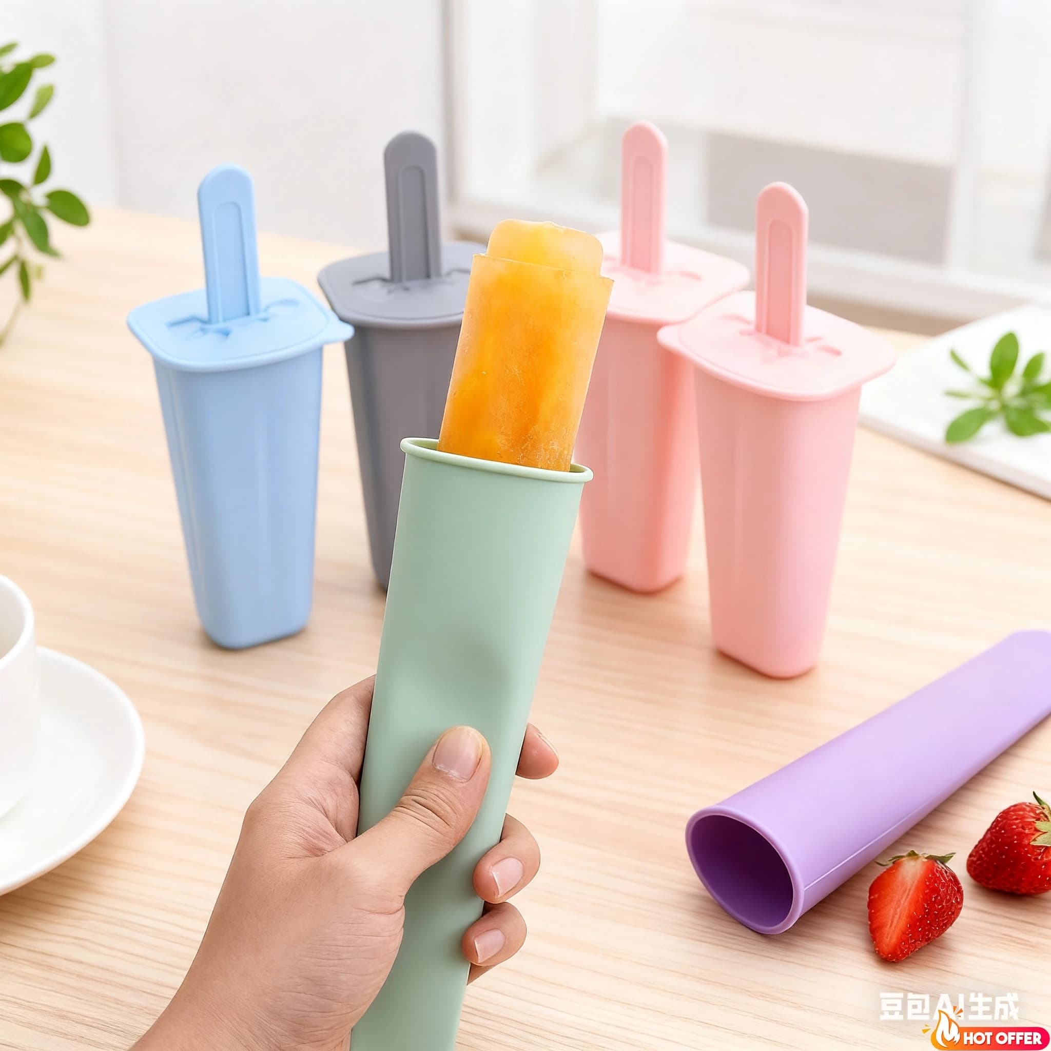 Tubi Stampo Popsicle Making Bambini Popsicle Maker 1 PZ Riutilizzabile Silicone Carino Ghiaccio Autosigillante Congelamento rapido