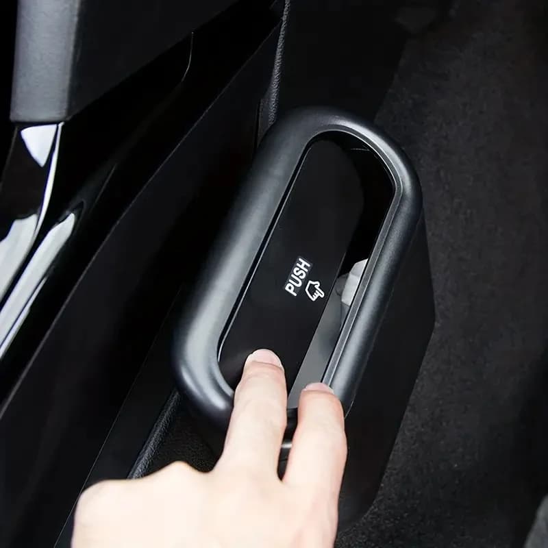 Cestino per rifiuti per auto da 1 pezzo, porta, contenitore sospeso, organizer multifunzionale per ombrellone anteriore, forniture per interni auto