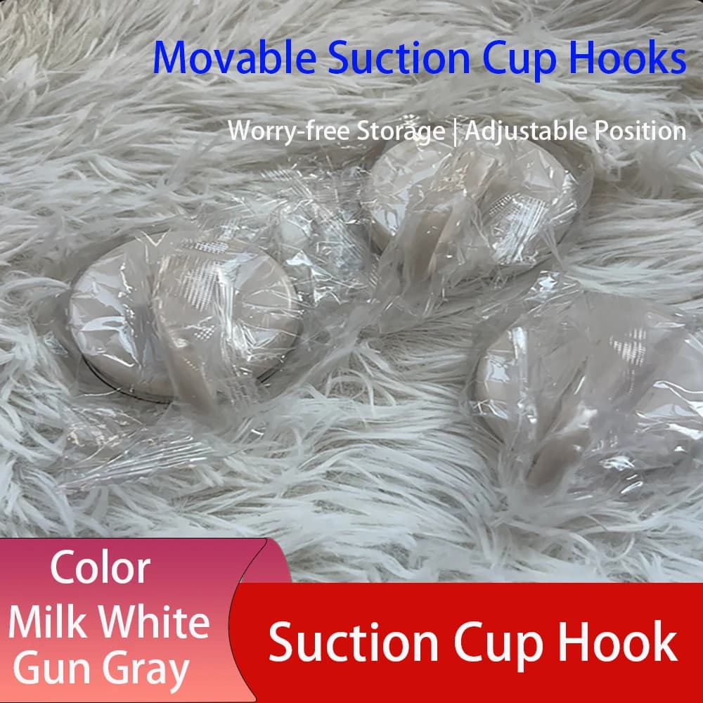 Suction cup hook no trace drill-free vacuum strong load-bearing adhesive hook behind kitchen door bathroom wall adhesive