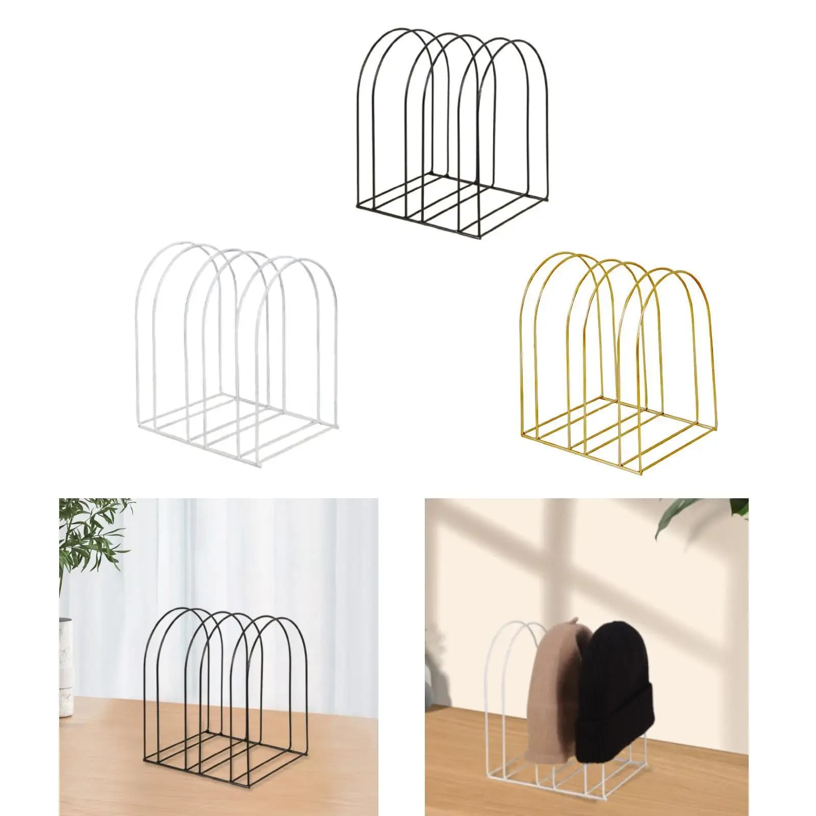 Table Hat Holder Exhibitor for Wool Hats Bearings Multigrille Decoration Stable Saving Mesh