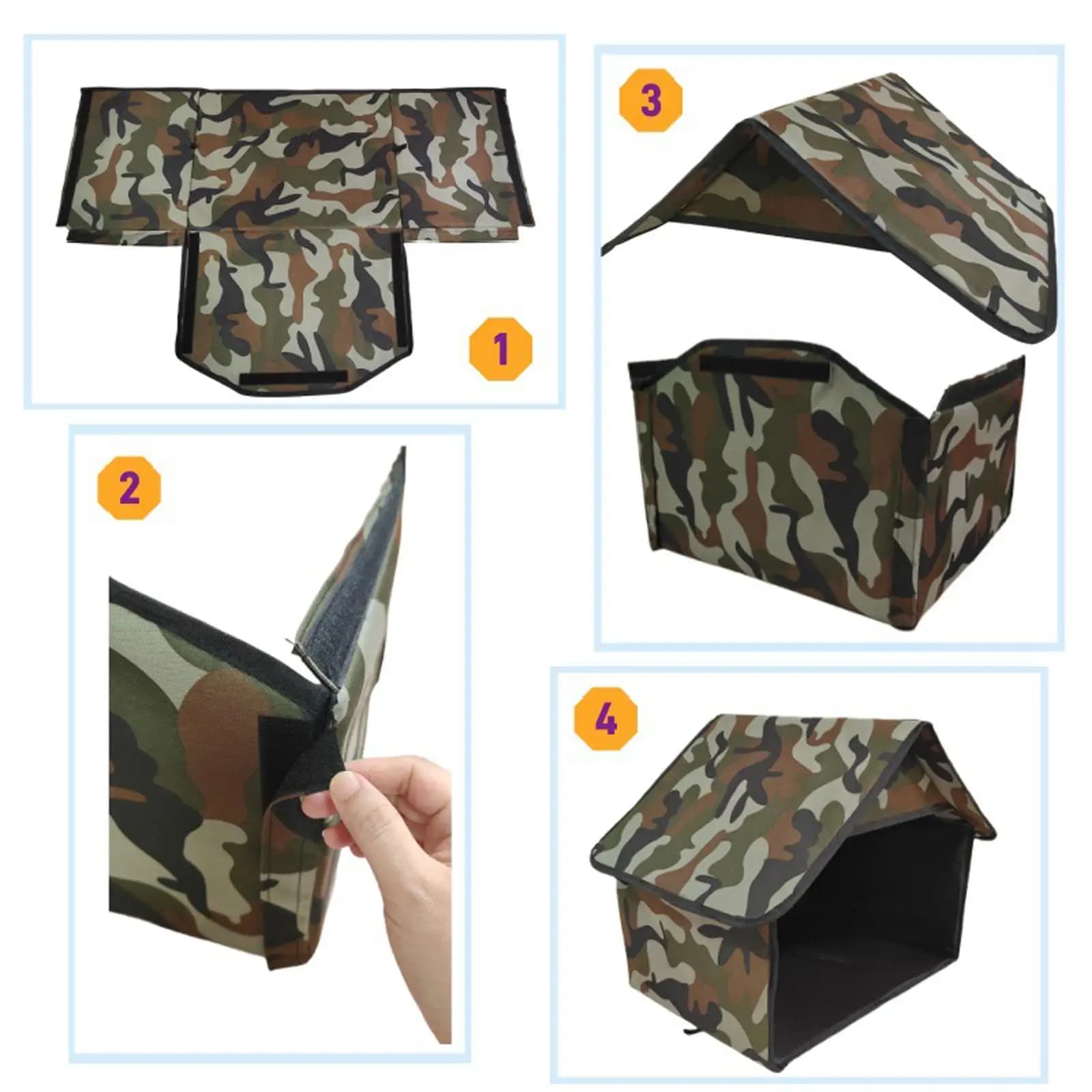 Cuccia per Gatti da Esterno, Tenda Protettiva per Animali Senzatetto, Letto Invernale Portatile Impermeabile per Gatti e Cani Randagi, per Cortile e Veranda