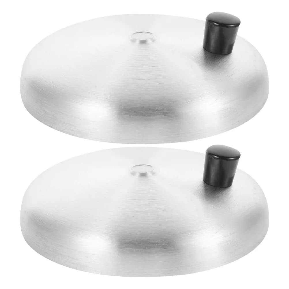 2 coperchi per pentole in acciaio inossidabile, coperchio per padella, manico ergonomico resistente alle alte temperature, adattabile universalmente per padella e wok