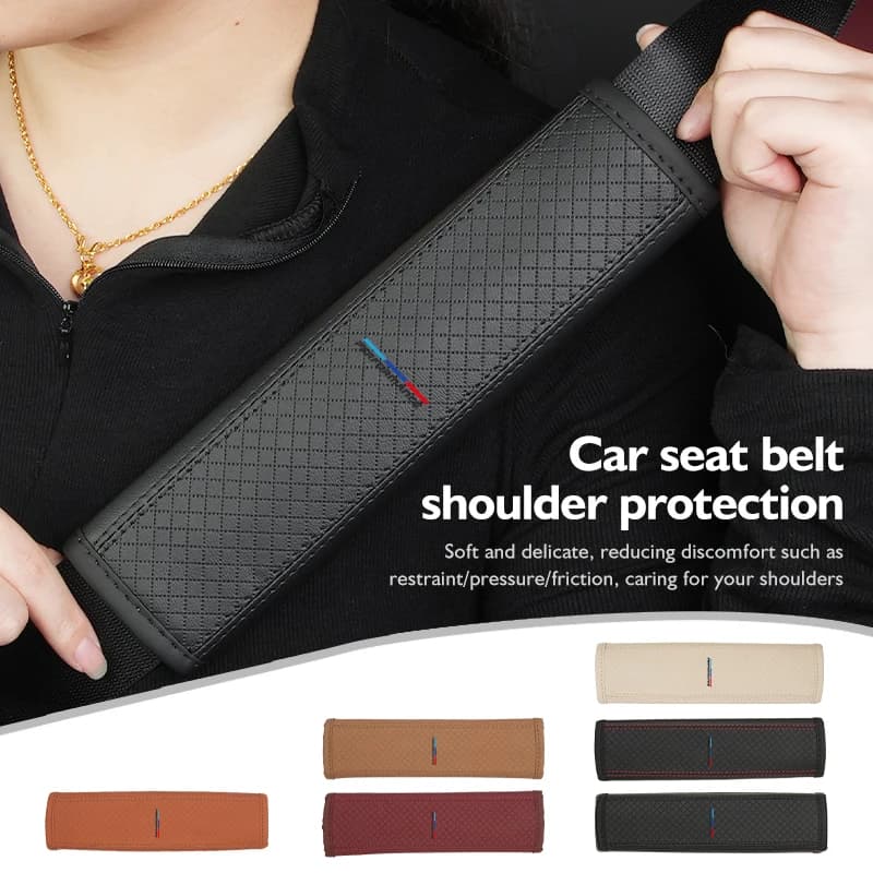Car Seat Belt Cover Styling Leather Safety Shoulder Protector For BMW X1 X3 X4 X5 X7 G20 G38 F20 F39 F48 E46 E60 E36 E39