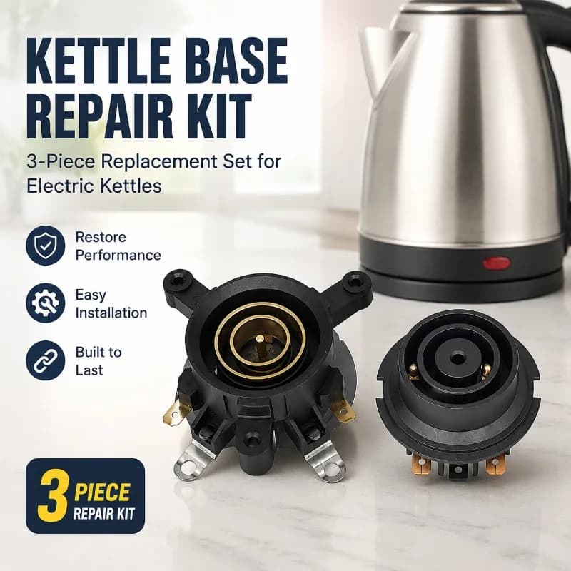 Electric Kettle Replacement Parts Base Switch Connector Coupler Socket Three-piece Repair Kit Quick Heating Pot Fitting Power