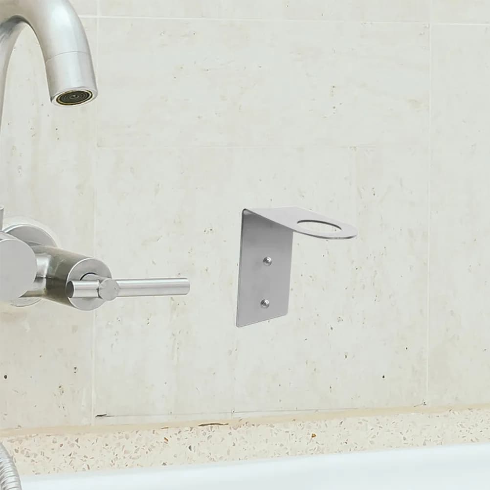 2 Pezzi Dispenser di Sapone in Acciaio Inox da Parete Senza Foratura Adesivo per Gel Doccia Shampoo Lozione Bagno Cucina