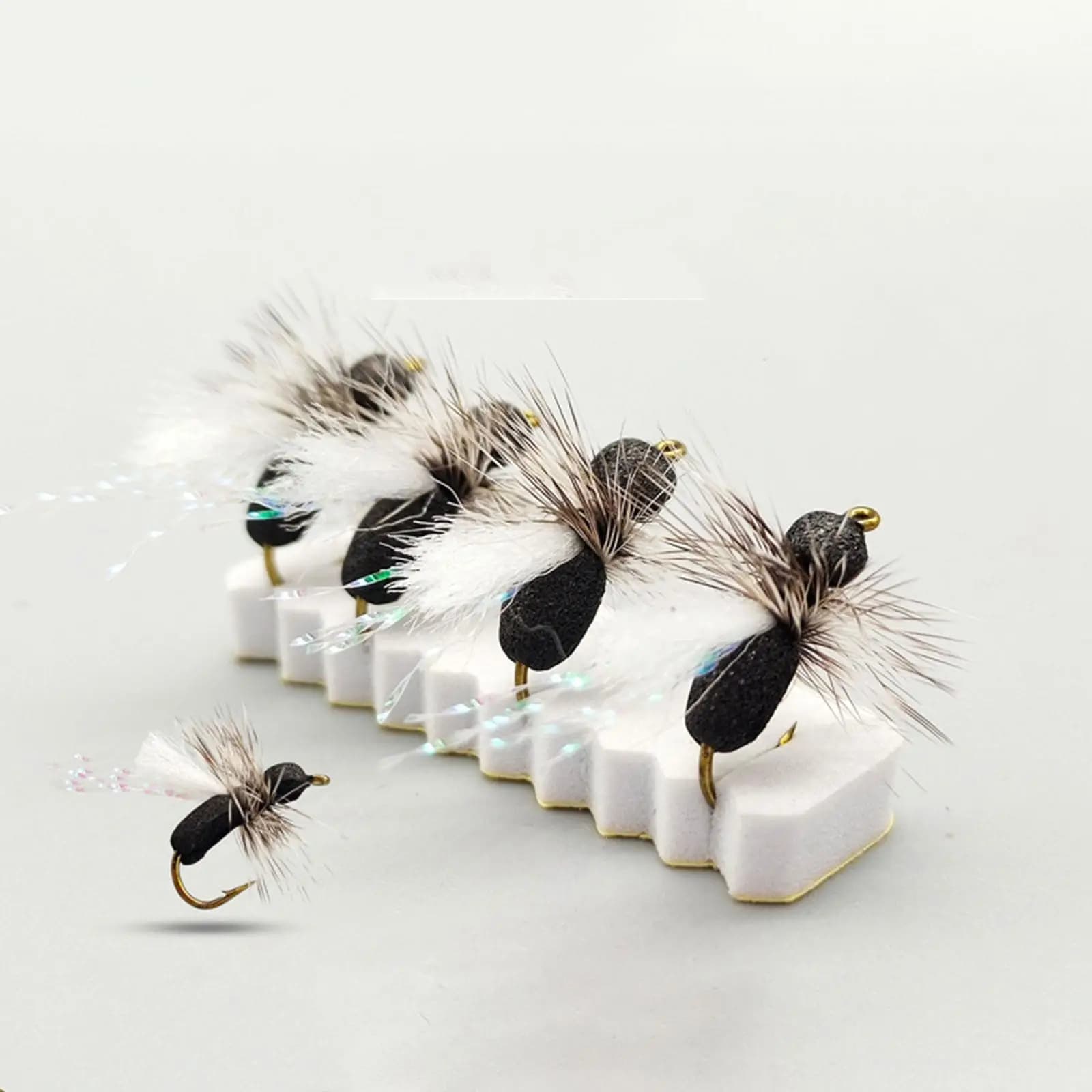 5x Flying float Dry bait Fly fishing bait Portable Large floating simulation with fisherman hooks Professional Men Women