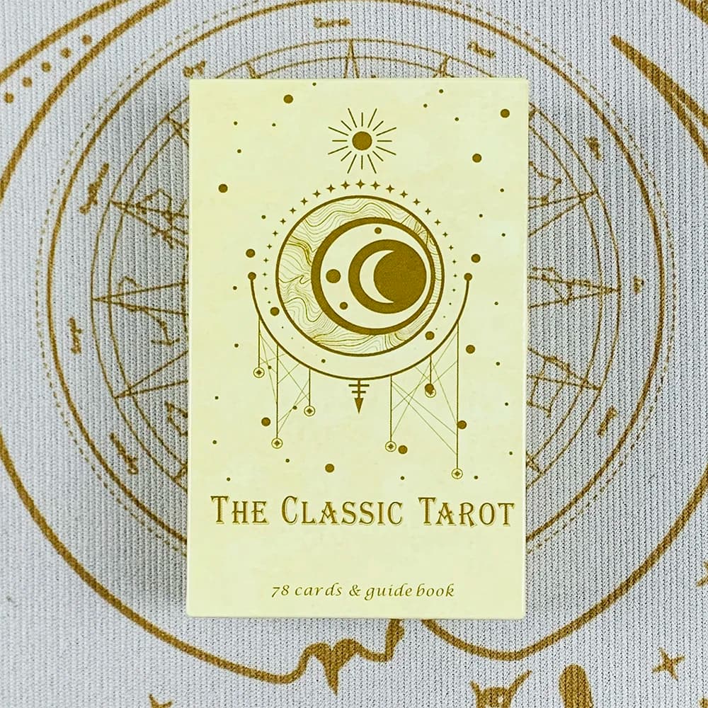 Il classico mazzo di carte dei Tarocchi da 78 pezzi con manuale di istruzioni in carta per principianti, gioco da tavolo per divinazione del destino e della fortuna