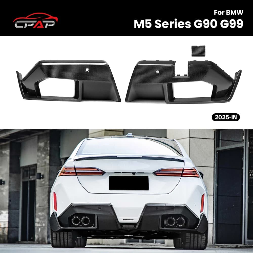Labbro divisore diffusore paraurti posteriore in vera fibra di carbonio a secco per BMW serie M5 G90 G99 2025-IN stile MP/OEM