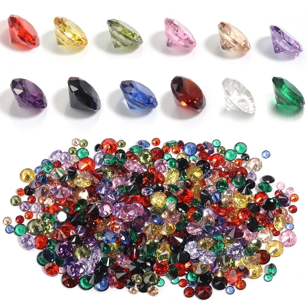 4/5/6/8mm Strass Round Glass Crystals With Diamonds Glittered Decorations Creation of Pointed Jewels Necklace on Nails Art Accessories DIY