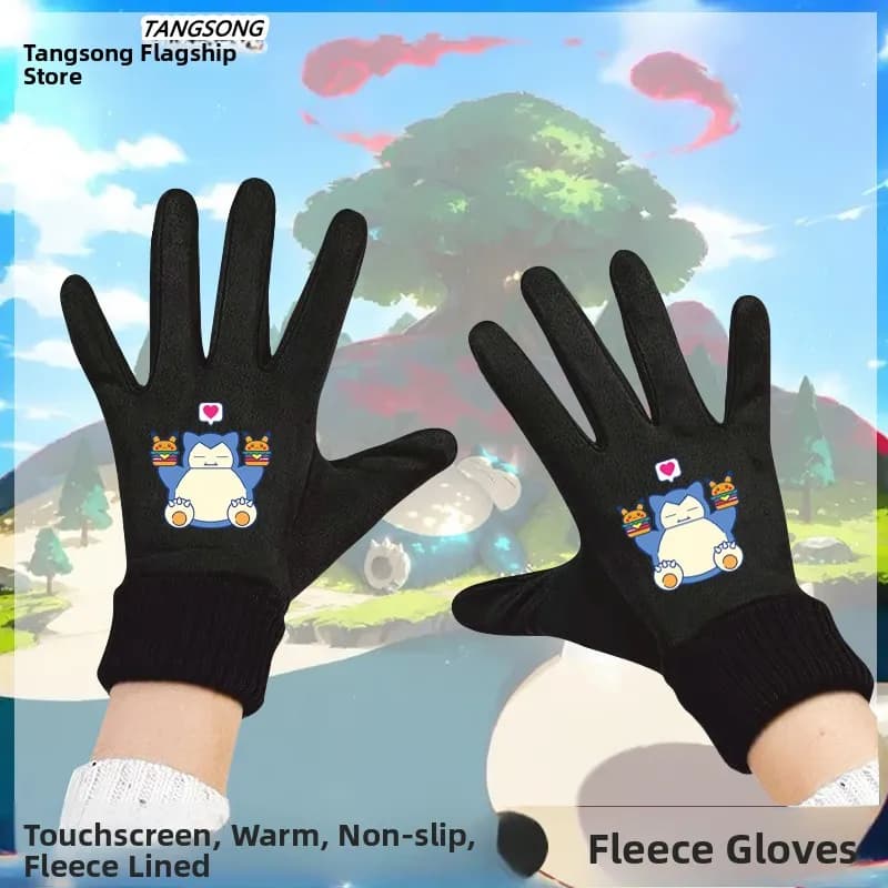 Winter cycling gloves with touchscreen, fleece lined, unisex, Cap'N Cartoon accessories, warm touchscreen gloves