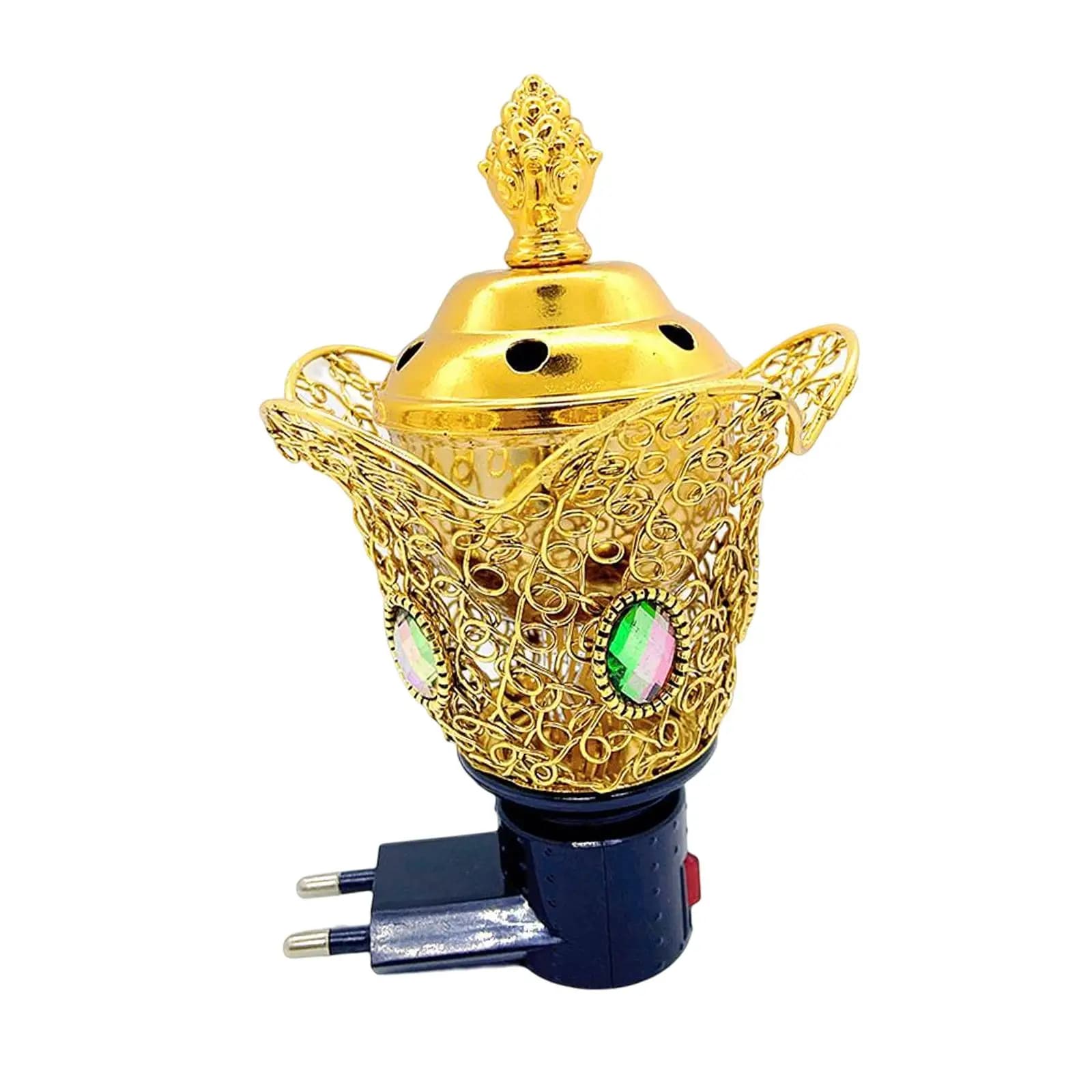 Bruciatore di Incenso Elettrico per Oud e Resina, Porta Incenso Artigianale per Yoga e Decorazione del Soggiorno
