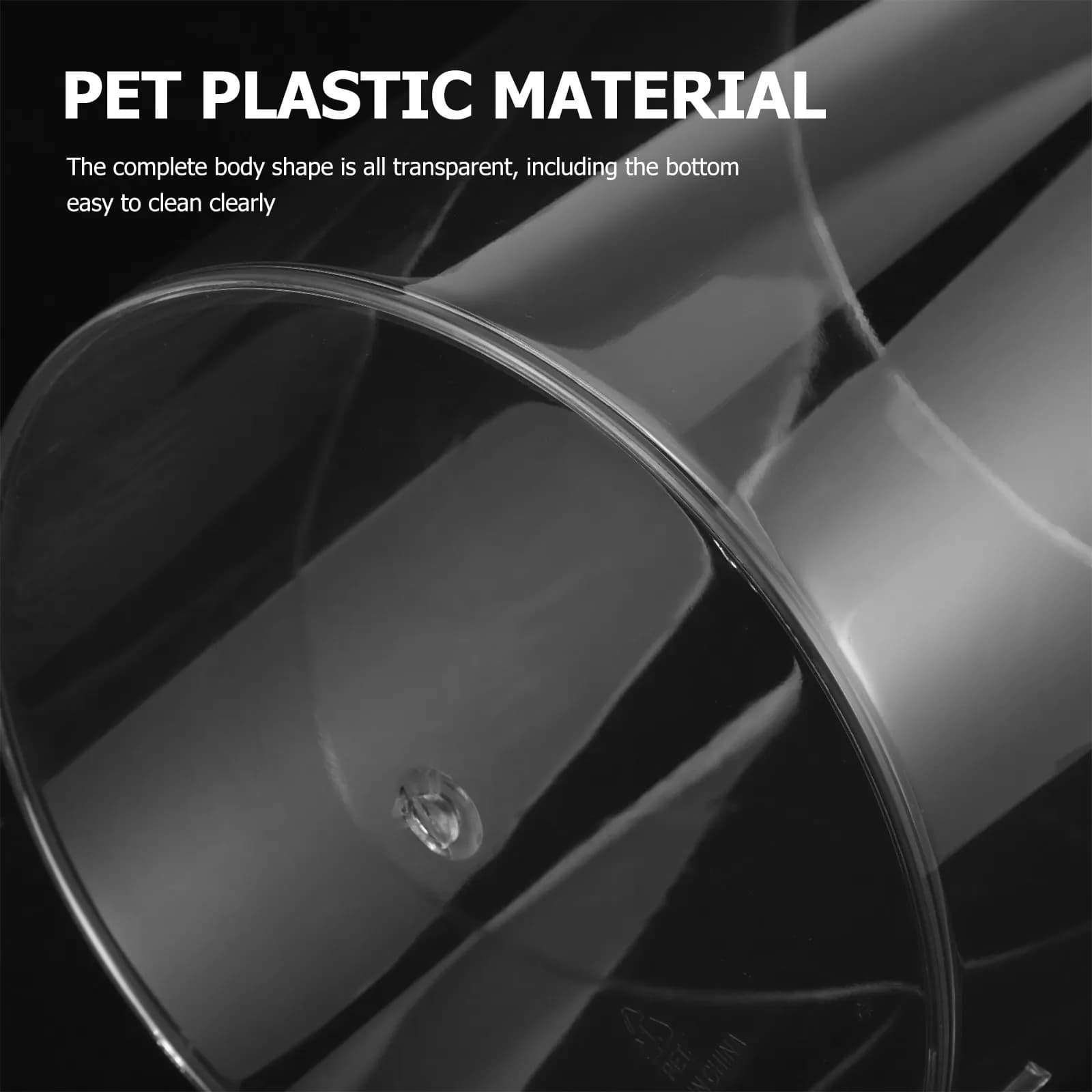 Cestino per rifiuti domestici trasparente in plastica per bagno, ufficio, camera da letto - Contenitore per la raccolta differenziata