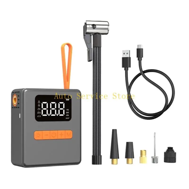 462A Gonfiatore elettrico compatto per pneumatici con display digitale e luce per veicoli veloci