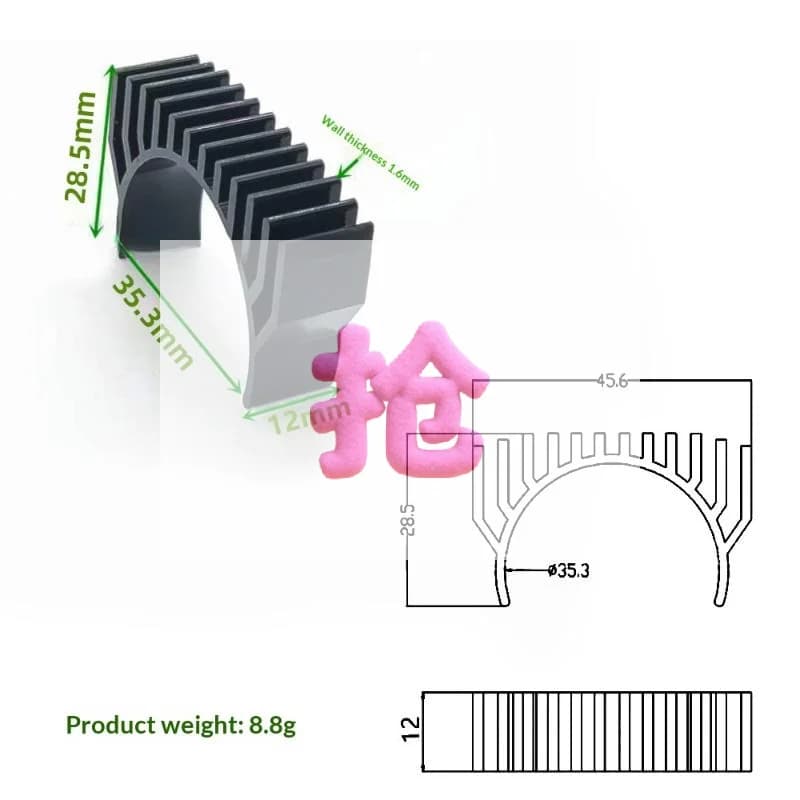 Dissipatore di Calore Rotondo per Motore K1, K1 Max, K1C, Rapida Dissipazione del Calore per Motore Estrusore K1 MAX, Parti per Stampanti 3D