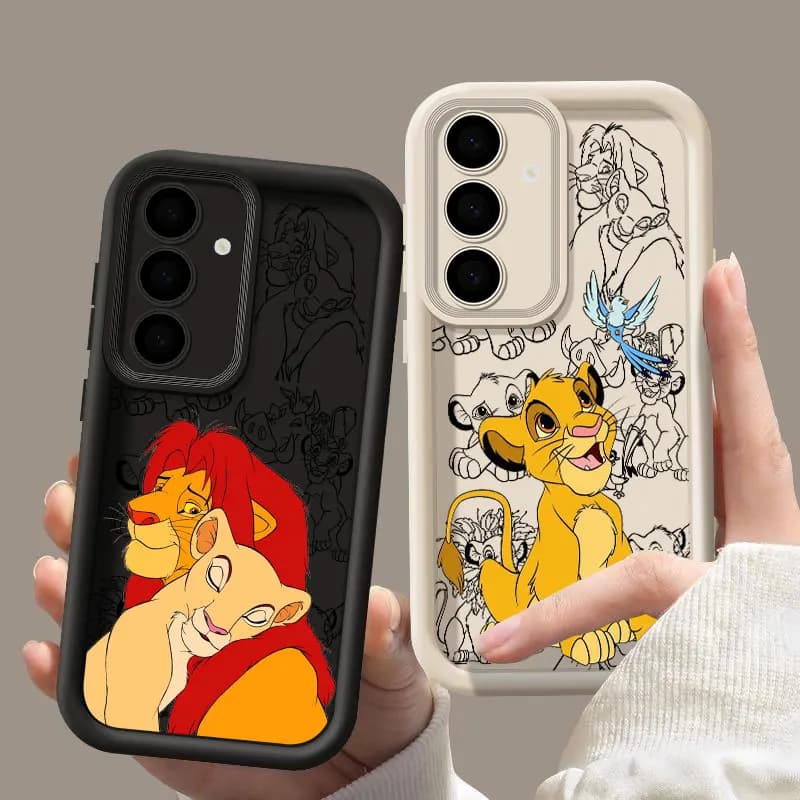 Cover Morbida per Samsung Galaxy S26 S25 S24 S23 S22 Plus S21 Ultra S20 FE The Lion King Disney Love