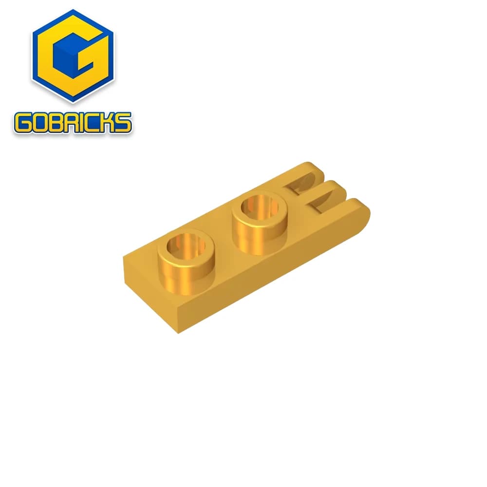 Gobricks GDS-M173 Piastra cerniera 1 x 2 con 3 dita e borchie cave compatibile con LEGO 4275 assembla blocchi di costruzione