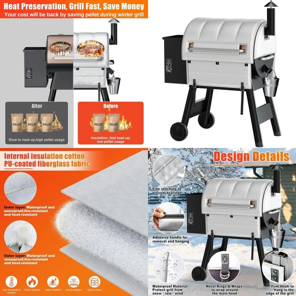 Traeger Pro Series Copertura isolante per 575, 22, 20 e Lil' Tex Elite - Coperta di ritenzione del calore per grigliare pellet invernale