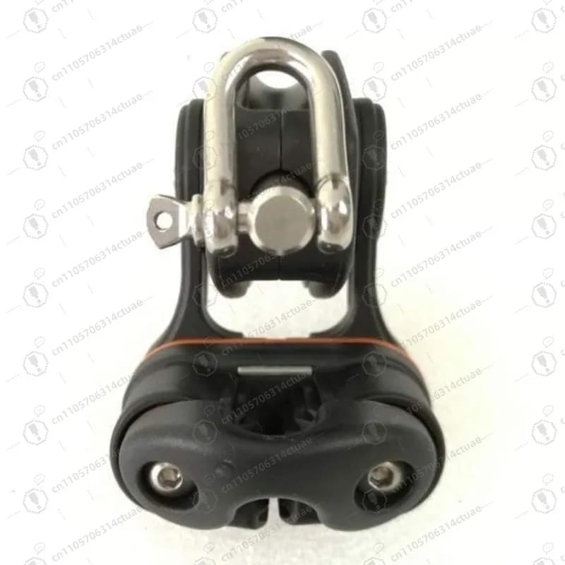 Puleggia Marina BP-3522F a Ruota Singola, Diametro 35mm con Anello Esteso da 8mm e Morsetto per Corda, per Nautica e Pesca