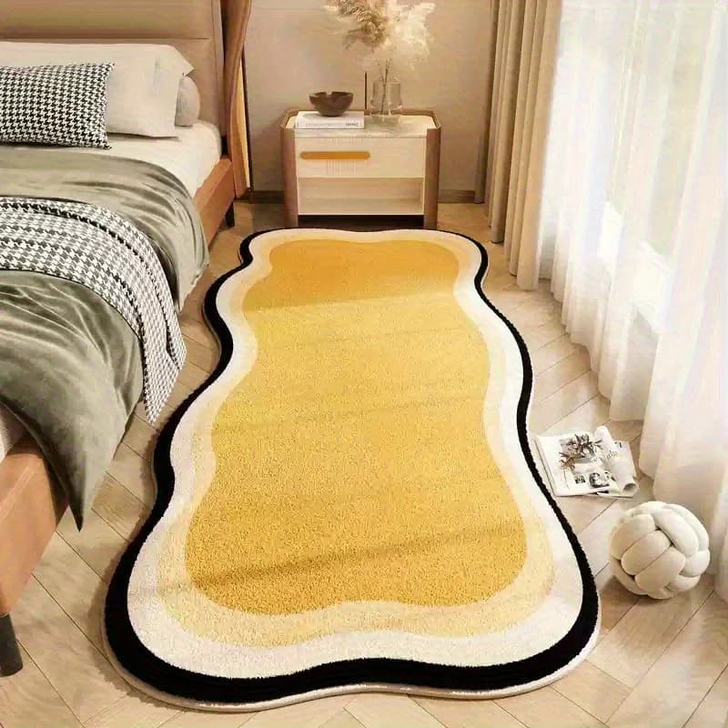 Tappeto VIKAMA in stile moderno di alta gamma - Tappeto morbido e confortevole per il comodino della camera da letto - Tappetino per corridoio per la decorazione della casa