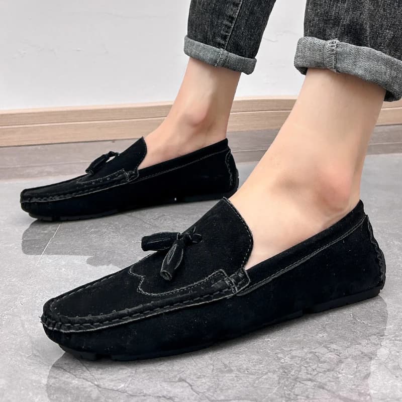 Mocassini da Uomo con Nappe, Scarpe Casual Slip-On da Uomo, Calzature Comode Antiscivolo Leggere per Uso Quotidiano