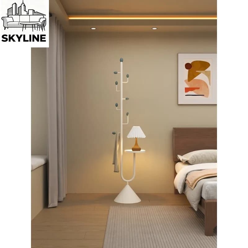 Light Luxury Multifunctional Floor Standing Coat Rack, Space Saving Clothes Hanger for Bedroom & Living Room Entrance