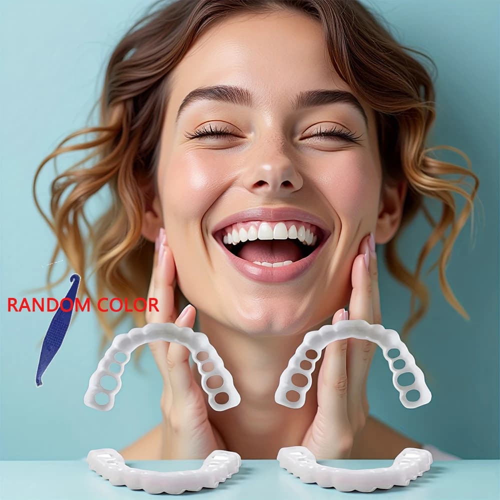 Faccette dentali impermeabili per uso quotidiano, copertura sbiancante riutilizzabile, non si sbiadisce o si deforma facilmente dopo il lavaggio H2931