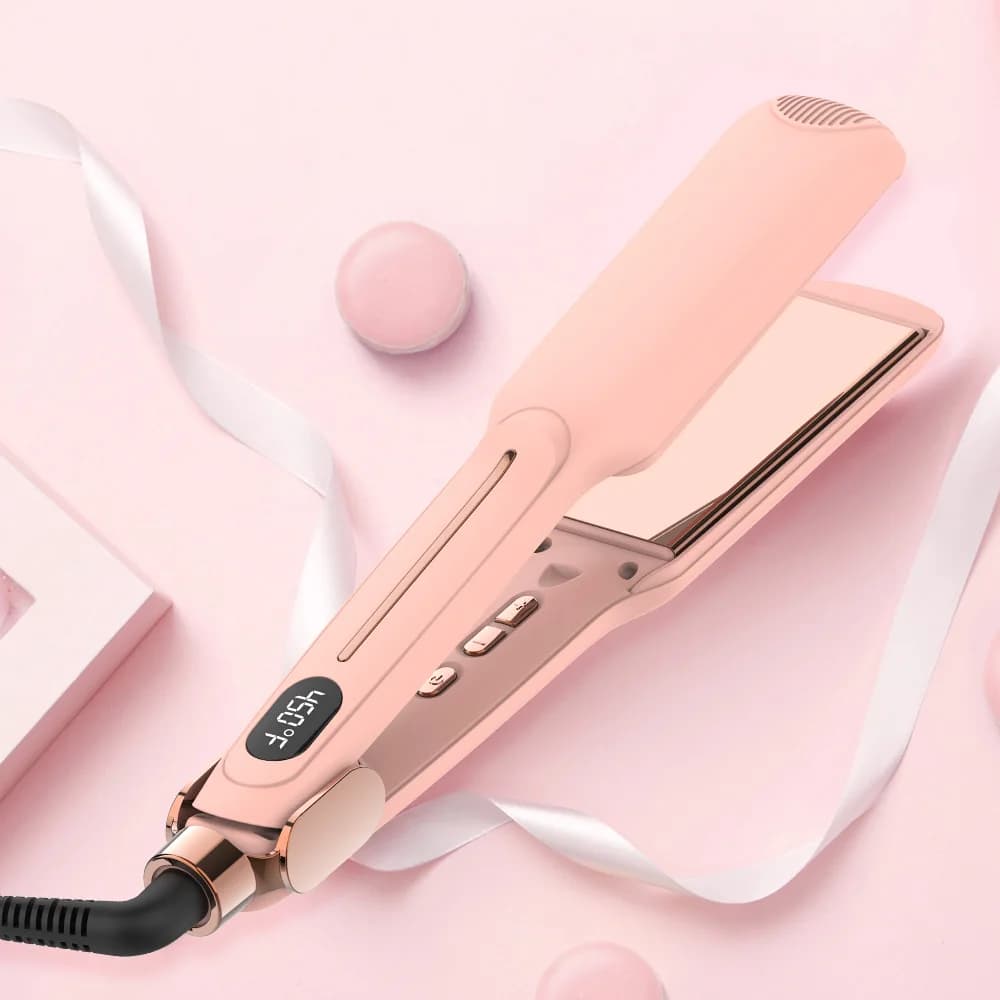 450F High Temperature Hair Plate, Larghe Plates with Infrareds, Cheratine Care for Crespi Hair, Repair Damaged Hair, Lyscia