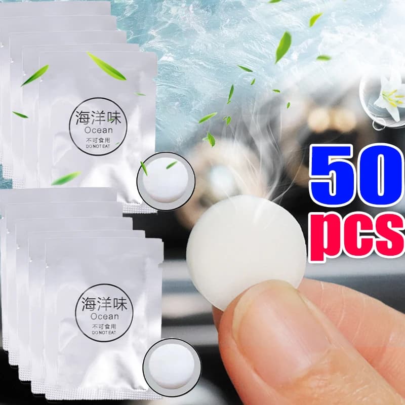 Indoor Deodorant Tablets Refill Solid Perfume Aromatherapy Tablets Perfume for Car Air vent Flavor diffuser Car interior accessories