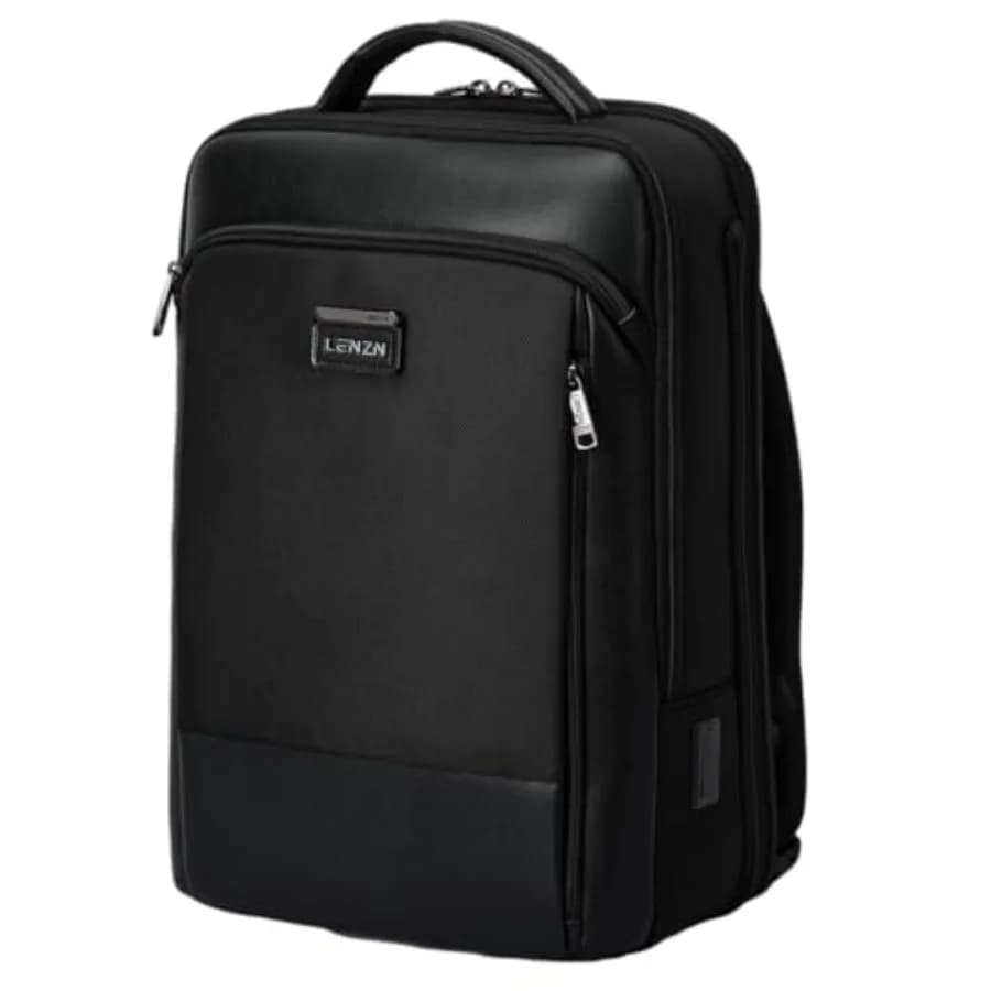 Zaino per Laptop da Lavoro per Uomini e Donne, Adatto a Portatili da 15.6 Pollici, Borsa da Viaggio con Porta USB e Funzione Antifurto