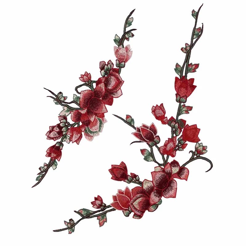 2 pezzi/set applique con toppe ricamate a fiori da cucire su abito da sposa fai da te fatto a mano