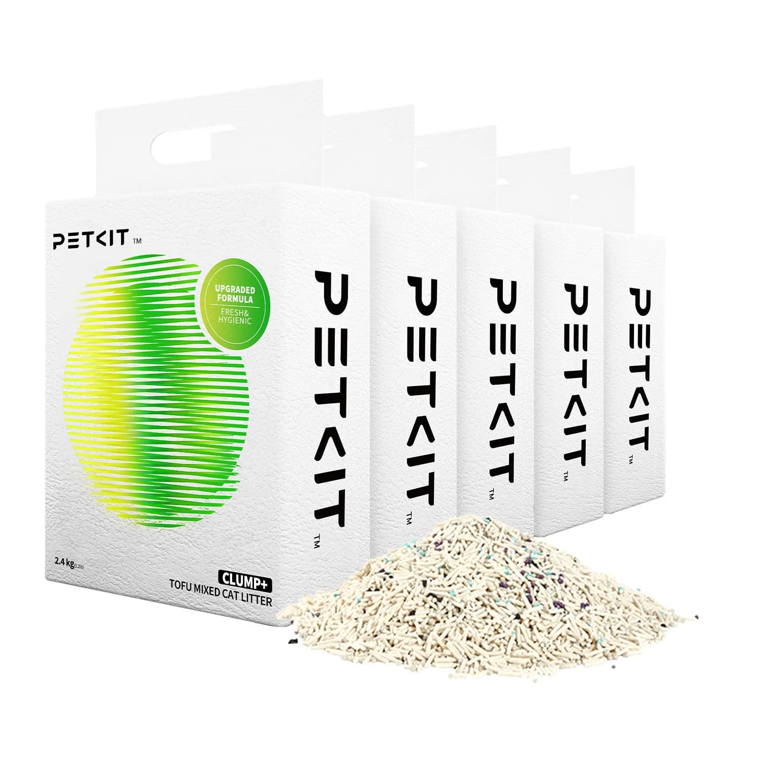 Lettiera per Gatti PETKIT Clump+ Migliorata, Mix di Tofu, Lavabile in Acqua, Ultra Assorbente e ad Asciugatura Rapida, 100% Ingredienti Naturali