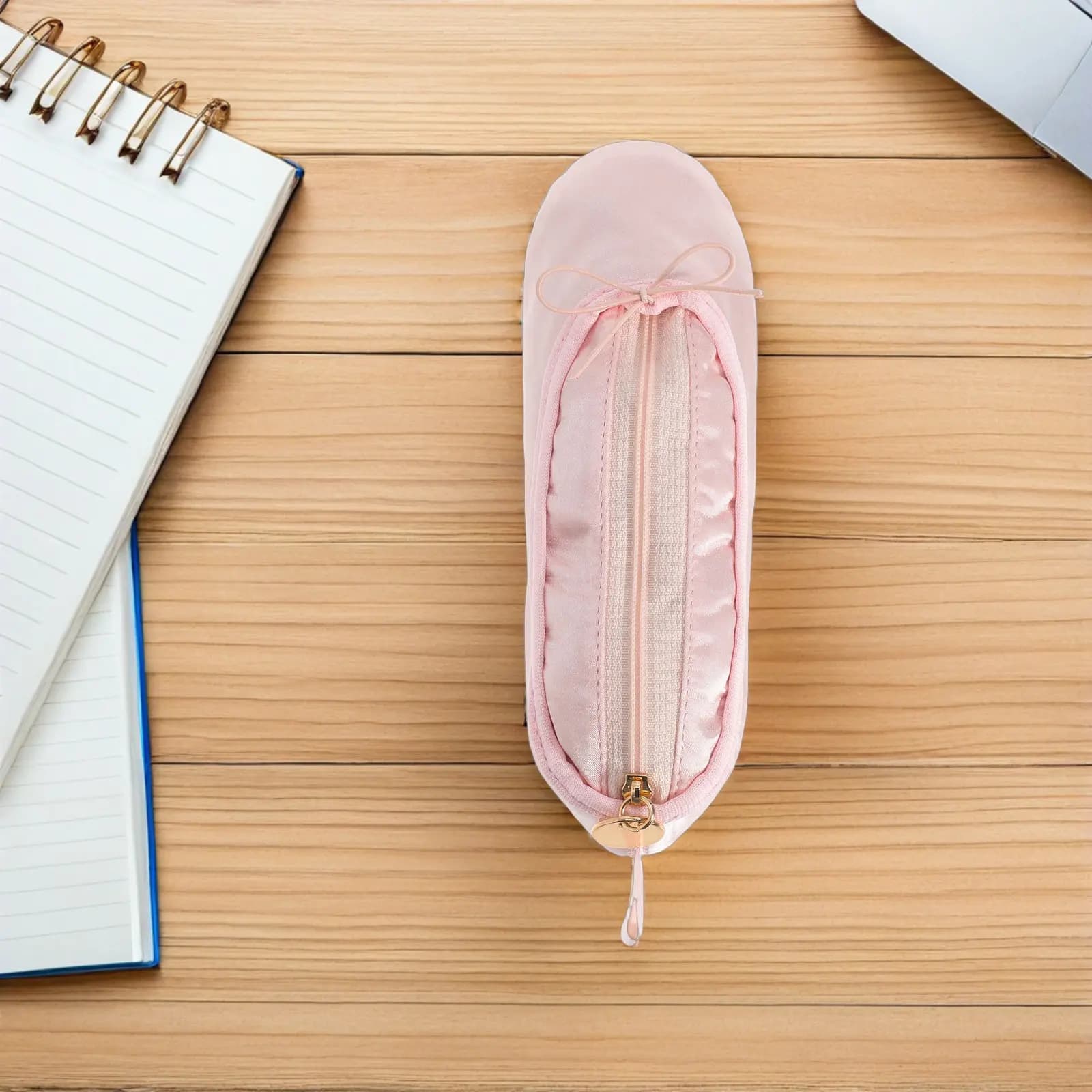 2Pcs Ballet Shoe Pen Pouch Ballet Slipper Makeup Bag Portable Brush Organizer Dance Gift Ballerina Slipper Makeup Pouch
