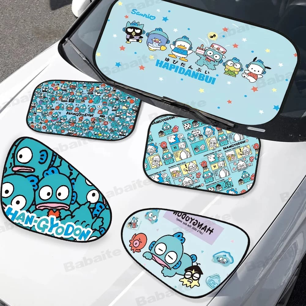 Hangyodon Cartoon Parasole per finestrini laterali per auto 1 confezione Protezione solare dai raggi UV per bambini Parasole per finestrino laterale per bambini