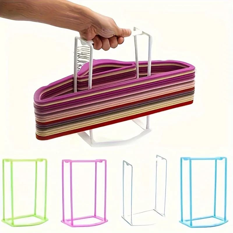 2pcs Clothes Hanger Storage Rack - Durable Space-Saving Wardrobe Organizer Bracket