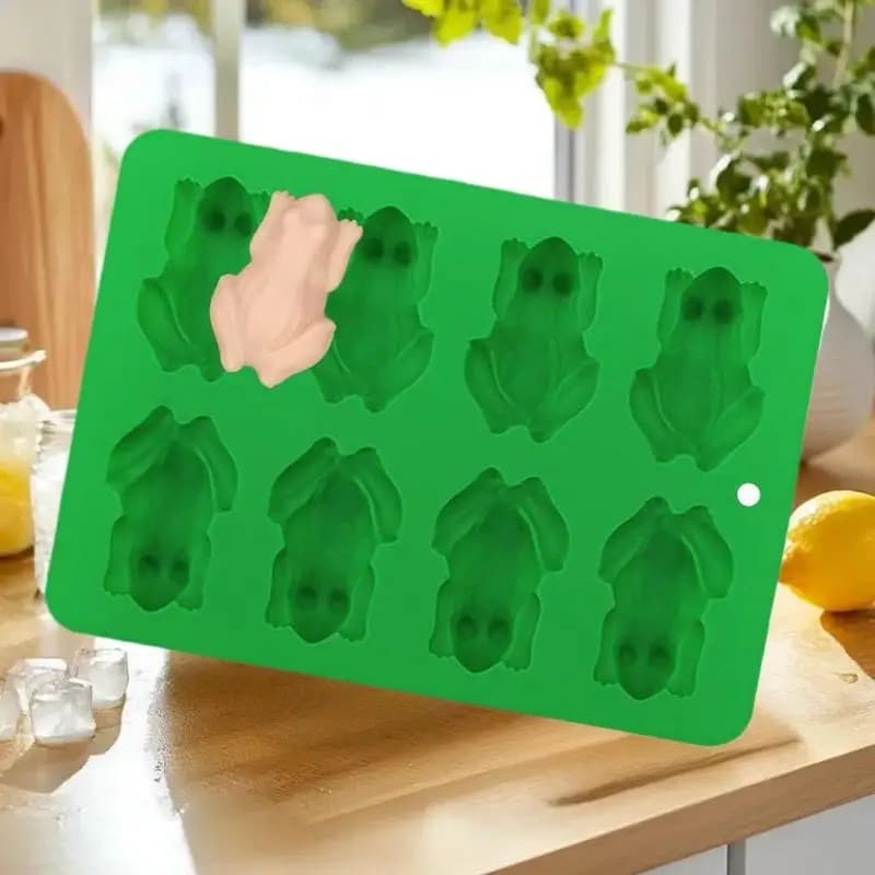 ✰ ✪ Stampi in Silicone 3D a Forma di Rana per Fondente, Caramelle, Cioccolato, Gelatina, Gesso, Resina Epossidica, Pastelli, Decorazioni per Torte