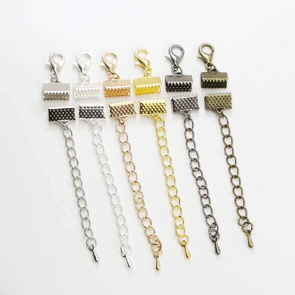 10 set/lotto 10-40mm Aragosta Catenacci Ganci Estensibile Catena Del Braccialetto Estremità Connettori Chiusura Cursore Per Gioielli FAI DA TE Che Fanno Trovare