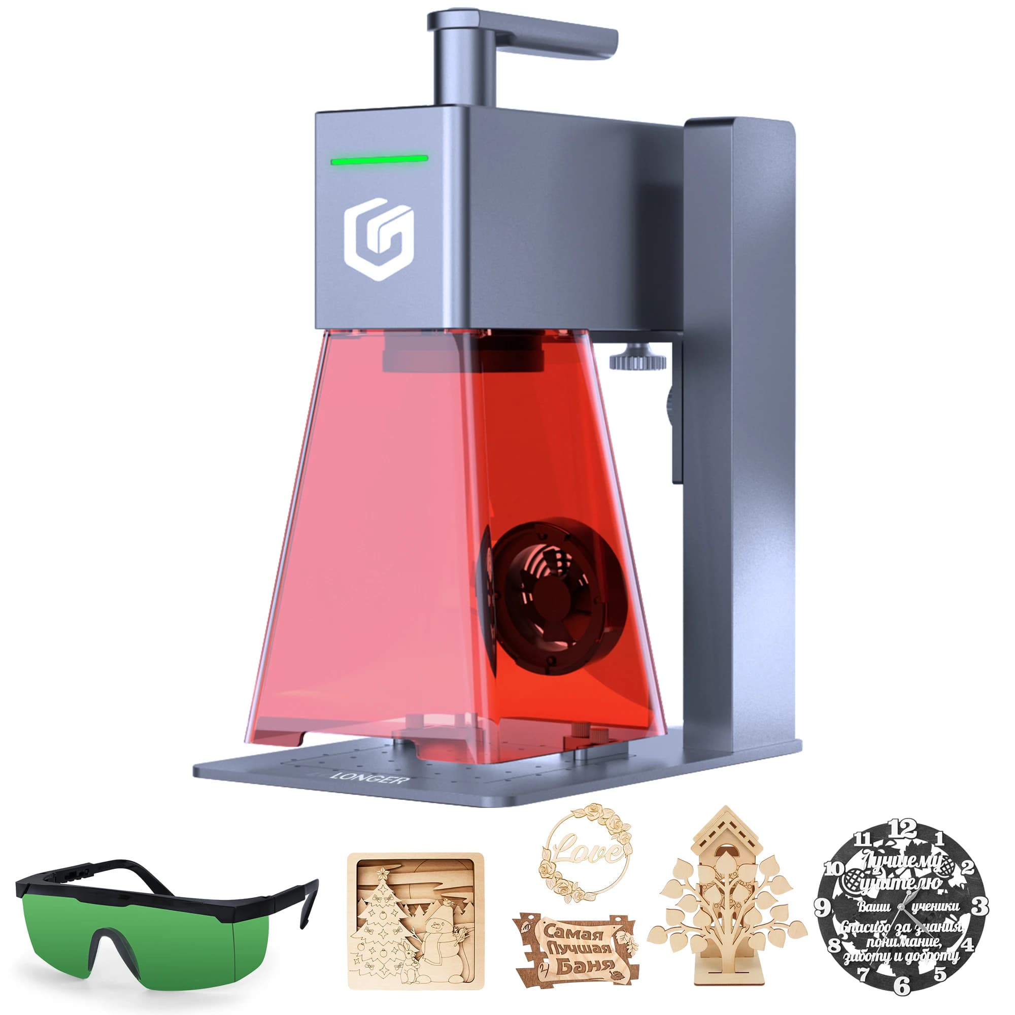 Incisore laser portatile Deli da 12 W, portatile con precisione di 0,01 mm, per legno, metallo, pelle, vetro