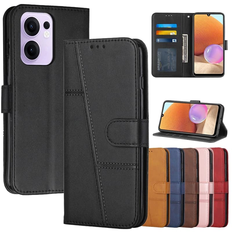 Leather case Flip Reno13F for OPPO Reno13 F Reno12 FS Reno11 Reno 12 13 Pro 5G Coque Magnetic Cases Support Wallet Phone Cover
