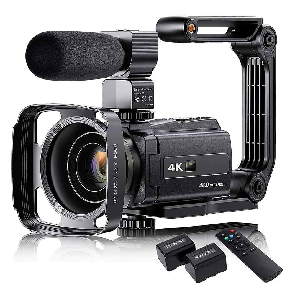 48MP 4K Zoom 16X 3.0" camera with microphone Vlogging Touch Screen Night vision IR Cameras Vlog Wi-Fi Web