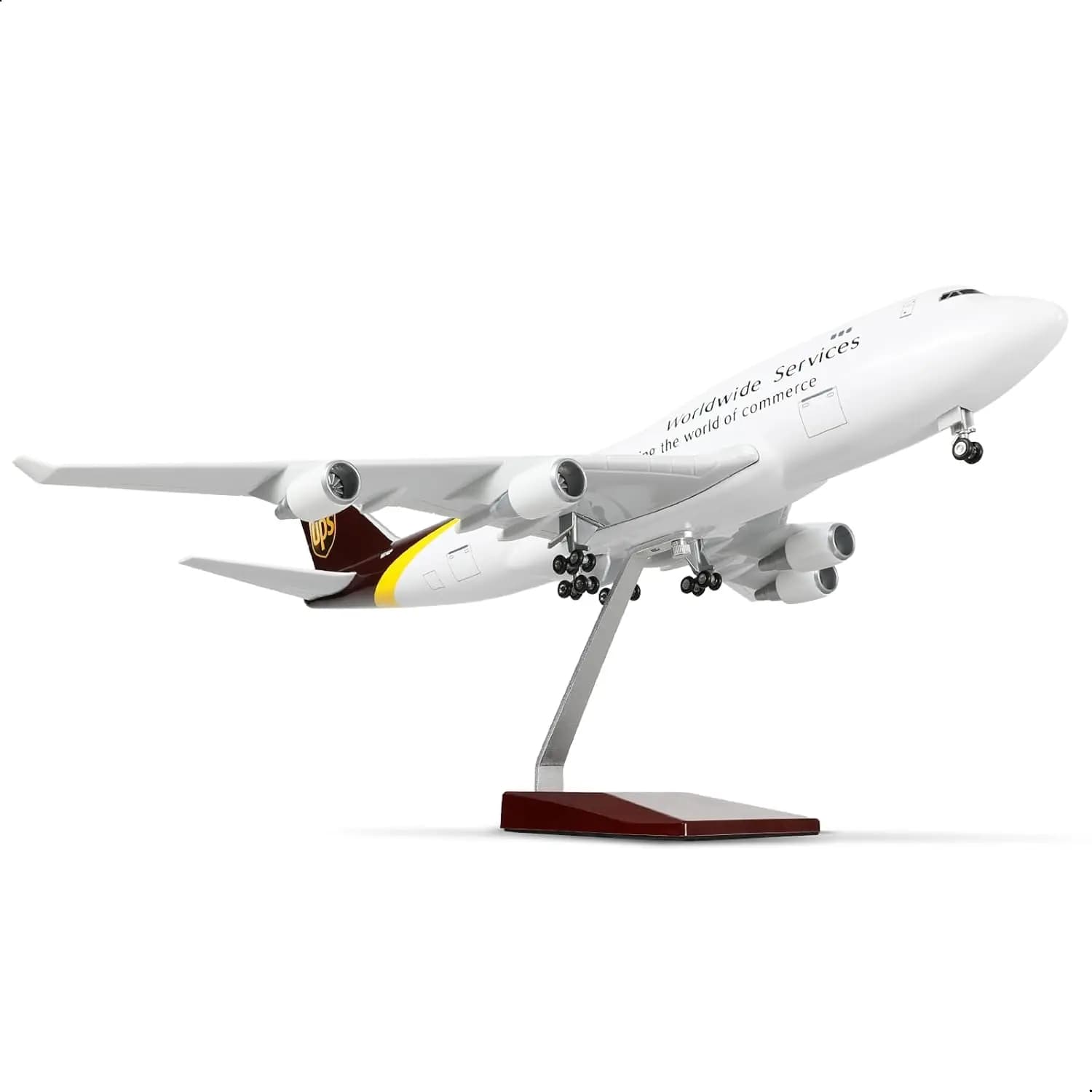 Modellino in Scala 1/160 dell'Avioncino UPS B747 con Supporto per Adulti (18 Pollici di Lunghezza) Regalo o Collezione per Appassionati di Aviazione