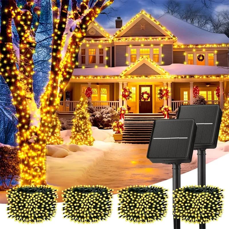 1 ~ 2pack Solar String Fairy Light LED Impermeabile Esterno 22M/32M Ghirlanda Lampione Festone Festa Di Natale Per La Decorazione del Giardino