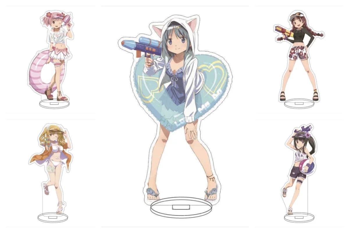 Anime Puella Magi Madoka Magica marca pistola ad acqua supporto acrilico Action Figure supporto da tavolo modello merci giocattolo regalo
