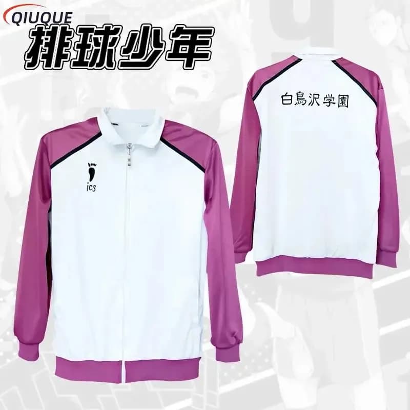 Sports set Karasuno Nekoma Aoba Johsai Fukurdani Inarizaki School Uniform Role Jacket with Hinge ob;8
