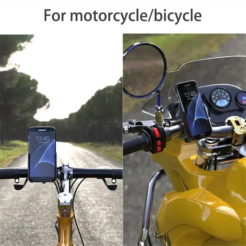 Motorcycle Bicycle Aluminum Alloy Motorcycle Bike Bicycle Phone Holder for 4-7 inch Smartphone GPS Handlebar Mount Accessories
